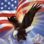 5819American Eagle and Flag II Posters